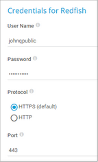 Credentials for Redfish