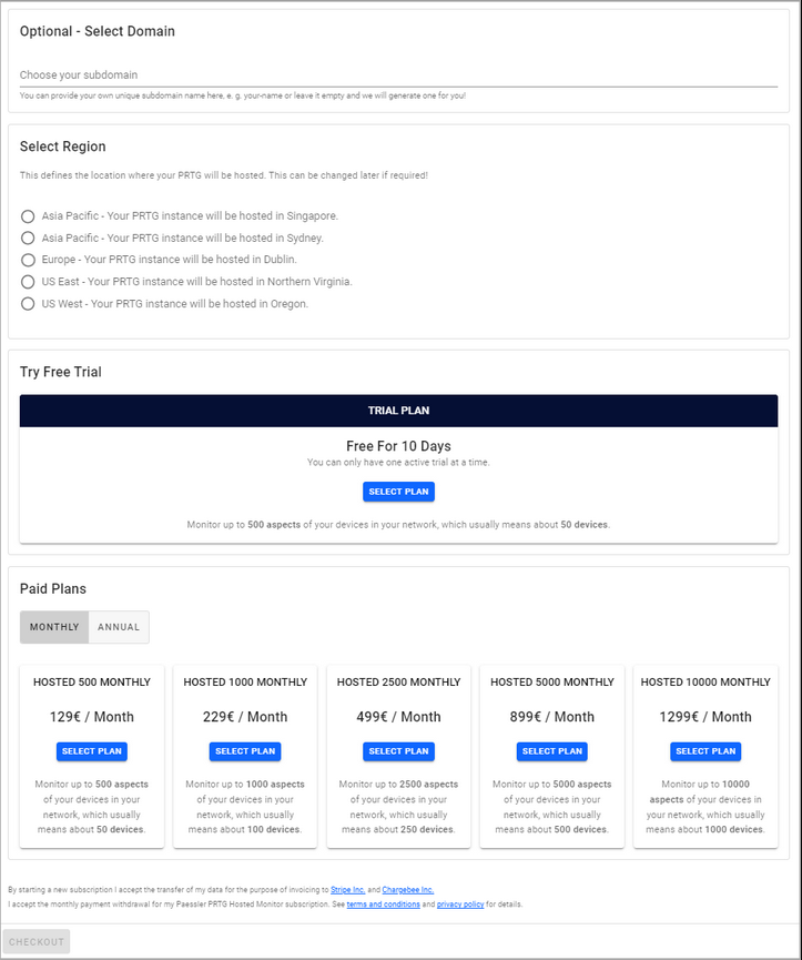 Subscription Setup