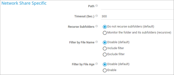 Network Share Specific