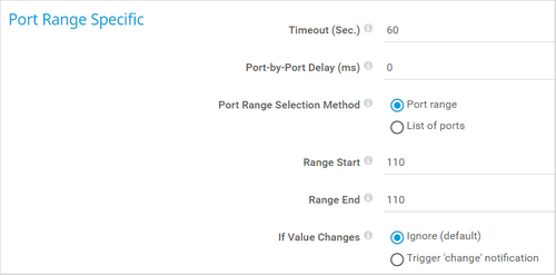 Port Range Specific